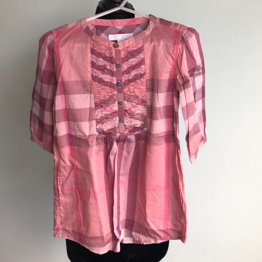 Burberry pink nova check dress. Size 5yrs